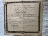 Diploma de Absolvire cursuri de seara si duminica ,Scoala Elementara de Comert