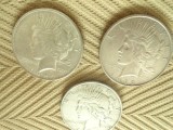 3 DOLARI NECIRCULATI 1922,1924,1934,