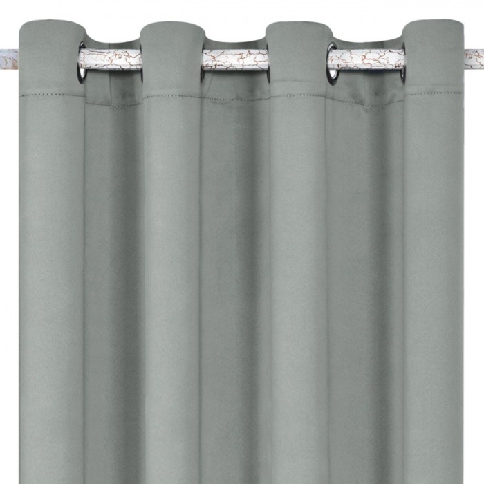 Draperie Fereastră, Model Gri, Dimensiuni 140x140cm, Inele 4cm, Material Poliester