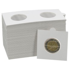 25 cartonase autoadezive suport din carton pentru monede de 32.5 mm