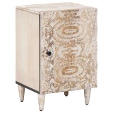 vidaXL Dulap de Baie cu ușă Alb 38 x 33,5 x 58 cm Lemn de mango solid 4018389