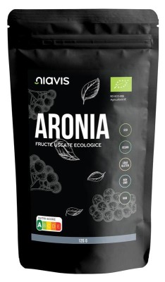 Aronia Fructe Uscate Raw Ecologice 125gr Niavis foto