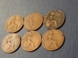 Lot 6 monede UK, Half penny 1920 + 1921 + 1922 + 1923 + 1924 + 1925 , [poze]