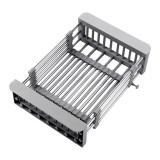 Suport Scurgere Extensibil pentru Bucatarie, Cyrax, Uscator Vase din Otel Inoxidabil, Suport Tacamuri si Pahare, Suport pentru Fructe si Legume, 29 x