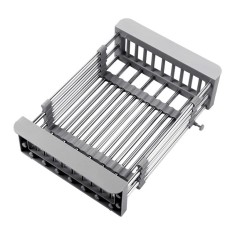Suport Scurgere Extensibil pentru Bucatarie, Cyrax, Uscator Vase din Otel Inoxidabil, Suport Tacamuri si Pahare, Suport pentru Fructe si Legume, 29 x