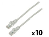 Patch cord U/UTP 6 litat CCA PVC gri 1m 26AWG 10 bucăți, Lanberg