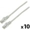 Patch cord U/UTP 6 litat CCA PVC gri 0,5m 26AWG