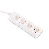 Prelungitor 3m 4 prize, alb, Inlet