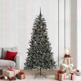 VidaXL Brad de Crăciun artificial cu 300 LED Verde 114 x 114 x 210 cm 3395893