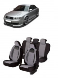 Set huse scaune compatibile Audi A4 B6 (2002-2008) Piele + Textil