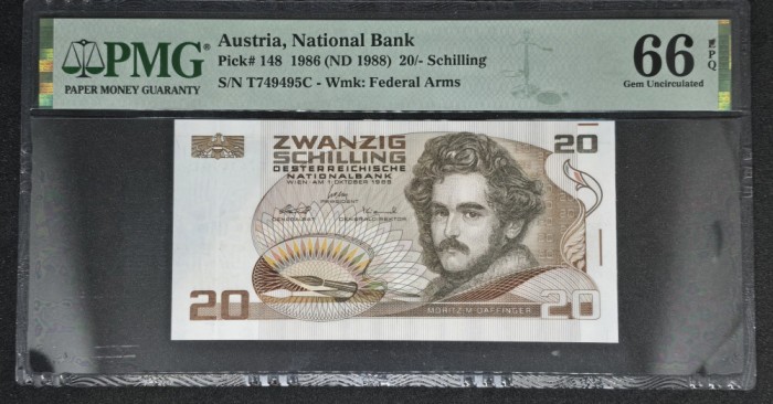 PMG 66 Austria 20 Shilling