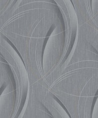 Tapet modern cu linii curbate extralavabil,gri,GMK 3 10218-10