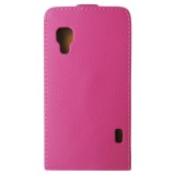 Husa flip roz pentru LG Optimus L5 II E460