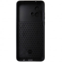 Husa tip capac spate TPU negru, inel si protectie camera, pentru Motorola Moto G84