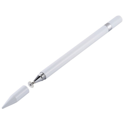 Creion Touch Pen OEM, 2in1, Universal, Alb foto