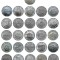 SRI LANKA SET COMPLET COMEMORATIV 10 Rupees x 25 buc. 2013 UNC