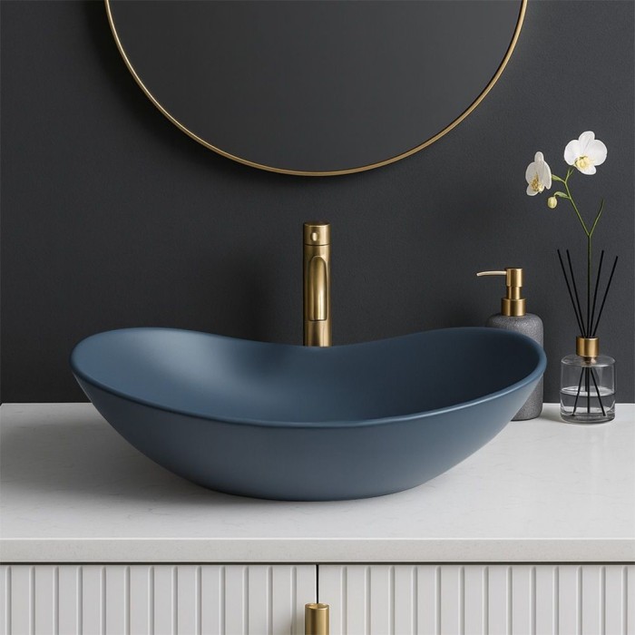 Lavoar pentru blat Rea Royal Blueberry Matt