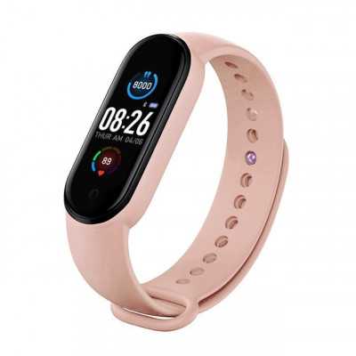 Bratara Fitness Techstar&amp;reg; M5, Ecran 1.14&amp;quot; inch TFT, Bluetooth 4.0, IP66, Tensiune, Puls, Oximetru, Alerta Sedentarism, Roz foto