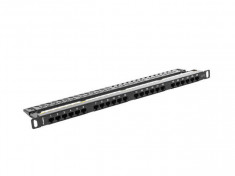 Patch Panel Lanberg 19 inch 24 porturi Black foto