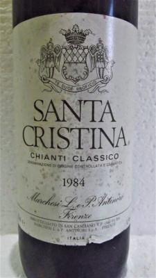 B- 42 vin chianti classico Santa Cristina, DOCG, recolatare 1984 cl 75 gr 11,5 foto