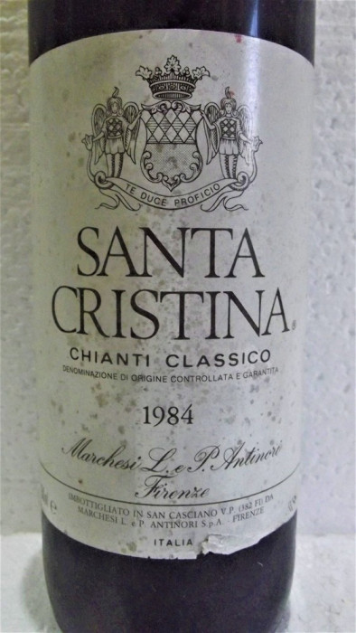 B- 42 vin chianti classico Santa Cristina, DOCG, recolatare 1984 cl 75 gr 11,5