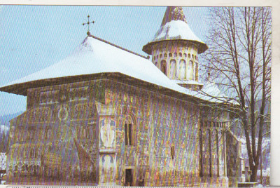 bnk cp Biserica Voronet - Vedere - uzata foto