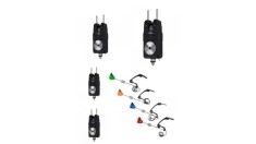 Set prokarpfishing cu 4 avertizori SP01 si 4 swingere cu led 4 culori MK2 - baterii incluse