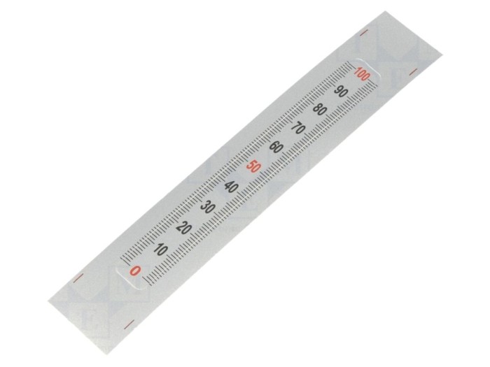 Mini-riglă autoadezivă plastic 11mm cifre verticale