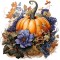 Sticker decorativ, Dovleac, Mov, 61 cm, 1322STK-2