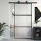 Ușă glisantă, negru, 102,5x205 cm, sticlă securizată/aluminiu
