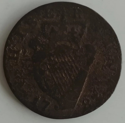 Moneda Irlanda - 1/2 Penny 1783 foto