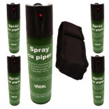 Set 5 spray piper paralizant, iritant, lacrimogen, 110 ml