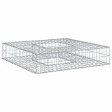 vidaXL Pat ridicat din gabion Argintiu 100 x 100 x 20 cm 42033316