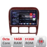 Navigatie Mercedes Clasa S 1998-2005 Edotec Kit-220 8 core QLED 2K 16+512 360 Android Waze USB Navigatie Internet Youtube Radio CarStore Technology