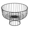 Fructieră Metalică, Rotundă, Diametru 28 cm, &Icirc;nălțime 19.5 cm, Negru, Oem