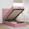 VidaXL Cadru de pat otoman cu saltele Roz 100x200cm catifea 3314449