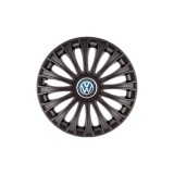 Cumpara ieftin Set 4 Capace Roti 15 inchi (R15) Dino Negru, Compatibile cu Volkswagen