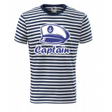 Tricou Sailor print &quot;Captain&quot; sapca marimi S, M, L, XL bumbac pt dama