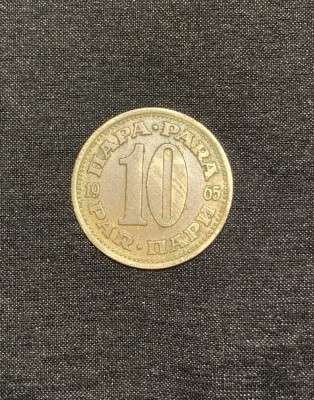 Moneda 10para 1965 Iugoslavia foto