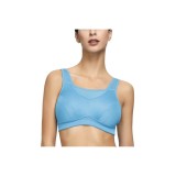 Sutien sport cu susținere &icirc;naltă pentru femei, fără s&acirc;rmă, cu cupă completă pentru bust mare &ndash; Albastru 38DDD / 85F