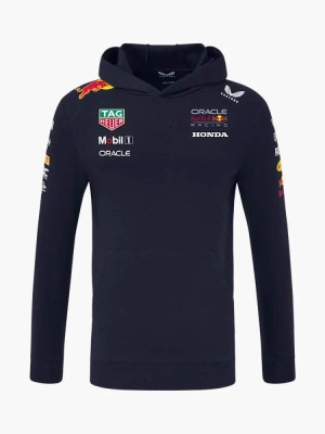 Red Bull Racing hanorac de bărbați cu glugă official Teamline Replica navy F1 Team 2025 - XL foto