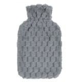 Husă Sticlă Apă Caldă, Model Carouri, Material Poliester, Capacitate 2L, Gri, Oem