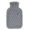 Husă Sticlă Apă Caldă, Model Carouri, Material Poliester, Capacitate 2L, Gri
