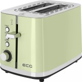 Cumpara ieftin Prajitor de paine ECG ST 2766 Vintage Olive, 925 W, 2 felii, 7 niveluri de rumenire, verde olive