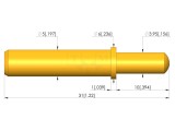 Ac de testare 8A, v&acirc;rf 4 mm, montare plug-in