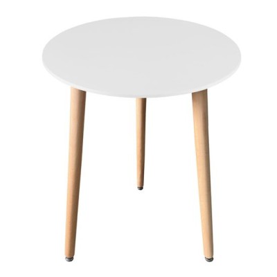 Masa stil scandinav, Artool, Kami, rotunda, MDF si lemn, alb, 60x74 cm GartenVIP DiyLine foto