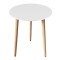 Masa stil scandinav, Artool, Kami, rotunda, MDF si lemn, alb, 60x74 cm