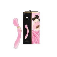 Shunga ZOA - Vibrator cu 10 Funcții de Vibrație, Roz, 26,5 cm