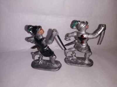 bnk jc Jean Hoeffler - 2x cavaler cu steag - cu defecte foto