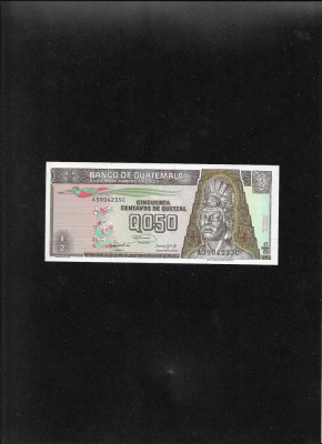 Guatemala 0,50 1/2 quetzal 1992 seria3904235 unc foto